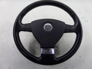 08 VW Golf R32 Steering Wheel DSG A/T 06-09 MK5 GTI Worn Leather See Pics OEM