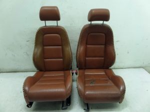 00-06 Audi TT Brown Baseball Leather Front Seats Driver's Seat Ripped MK1