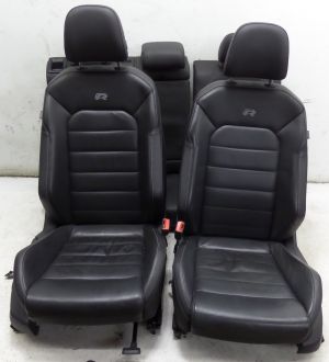 15-19 VW MK7 Golf R Black Leather Seats GTI MK7.5 OEM
